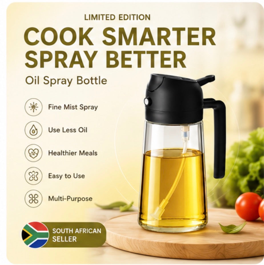 spray and pour oil effortlessly with the 2-1 oil spray dispenser