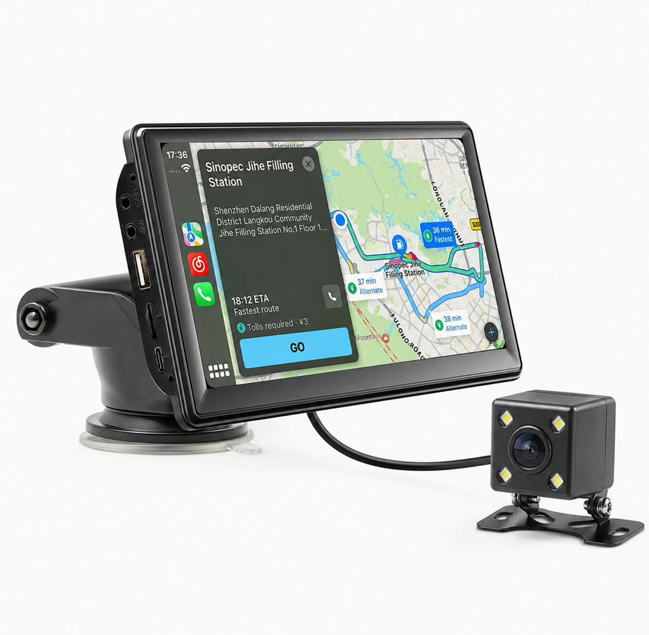 7 inch portable car play screen Touch Screen and reverse camera
