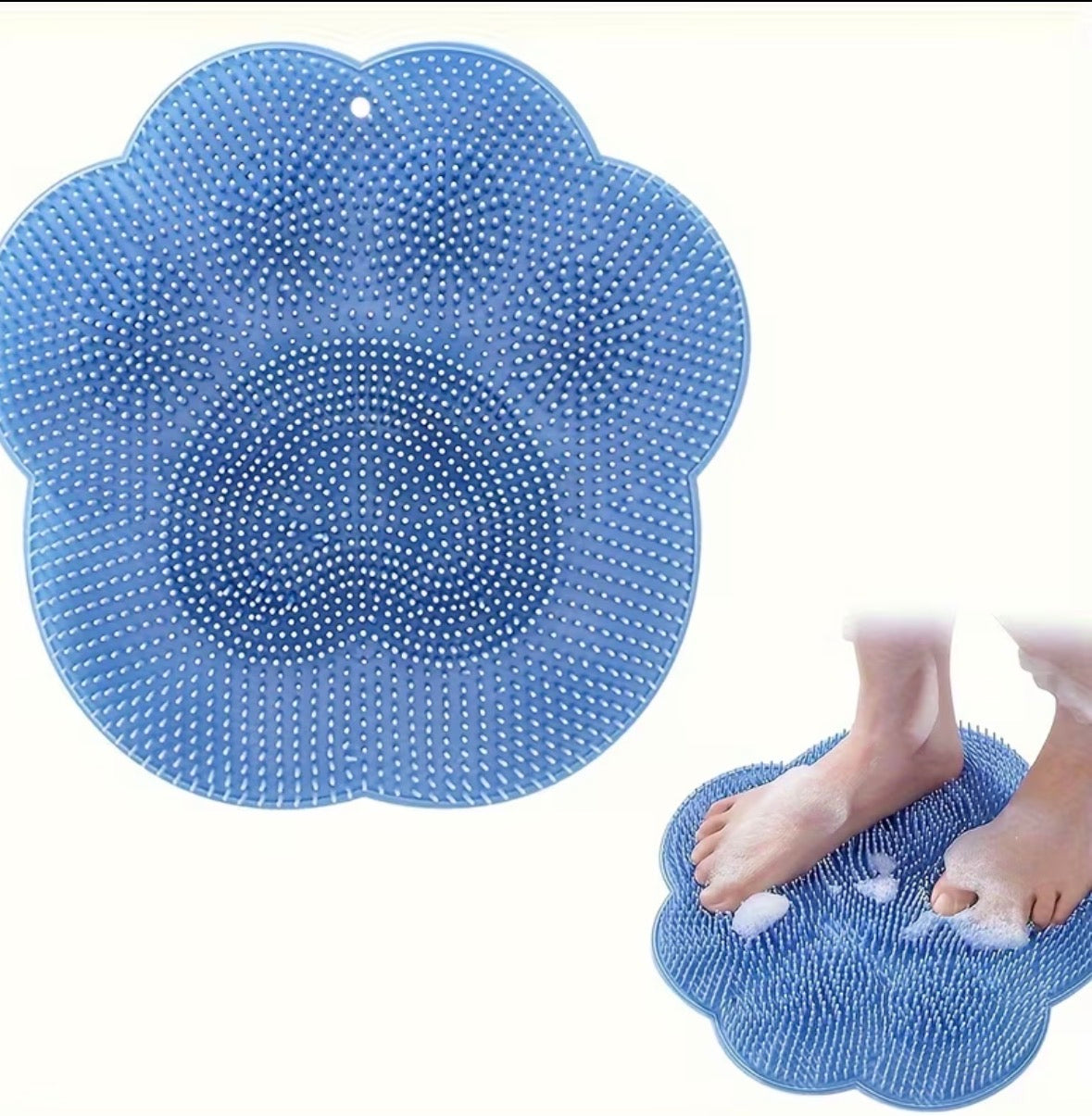 1pc Shower Foot & Back Scrubber Mat -Non-Slip | Enhanced Exfoliation And Relaxation