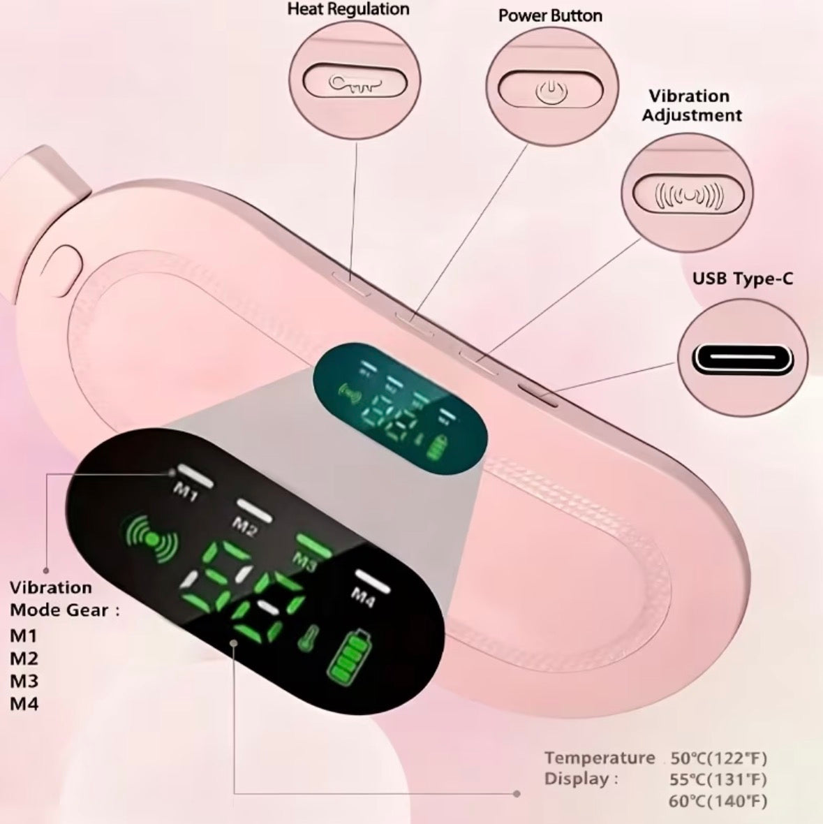 Women's Period Heating & Massage Pad – Cordless Electric Relief