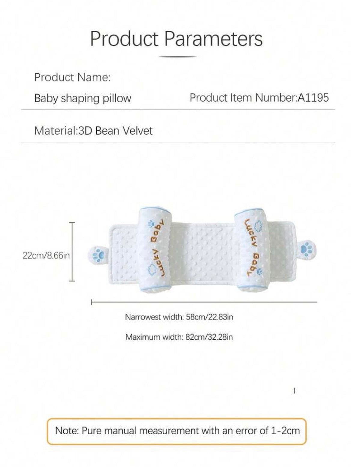 Adjustable Newborn Baby Head Pillow