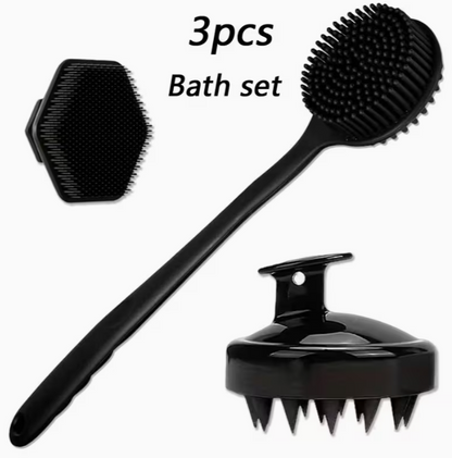 3pcs Shower/Bath Exfoliation Set - Complete Body Care Collection