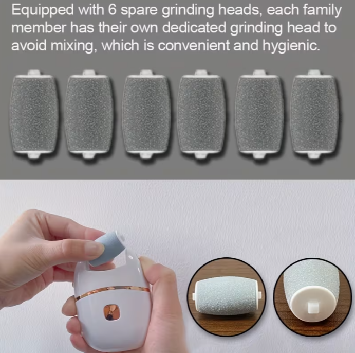 make your feet baby smooth with electric foot grinder | 6 different grinder set