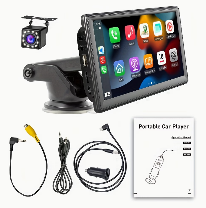 7 inch portable car play screen Touch Screen and reverse camera