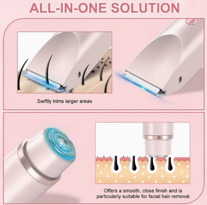 Dual Head Electric Women's Razor - Rechargeable Cordless Shaver