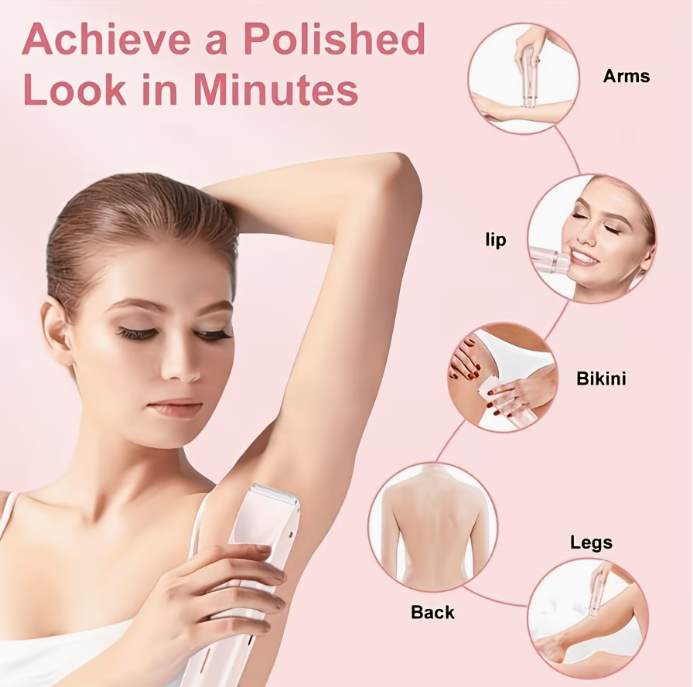 Dual Head Electric Women's Razor - Rechargeable Cordless Shaver