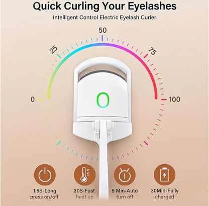 Electric Heated Eyelash Curler - Long-Lasting Curl & Lift