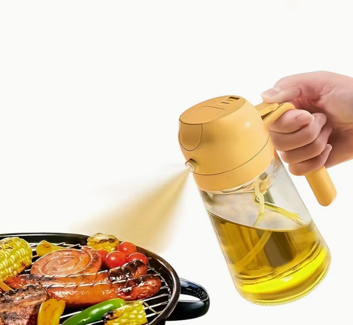 spray and pour oil effortlessly with the 2-1 oil spray dispenser