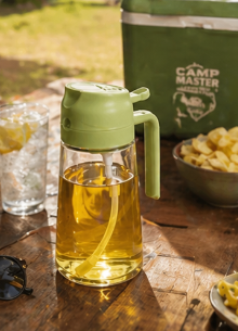 spray and pour oil effortlessly with the 2-1 oil spray dispenser